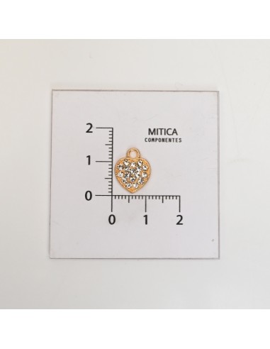 Corazón con Strass Dorado Art. M7121...