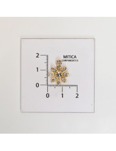 Flor con Strass Dorado Art....