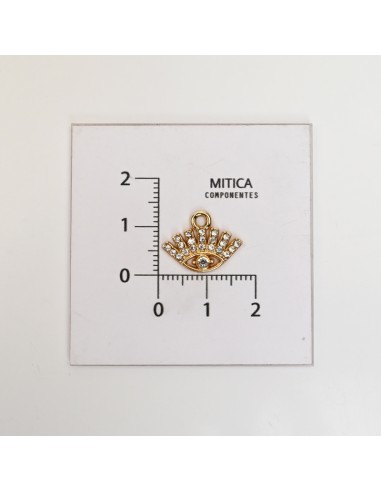 Ojo con Strass Dorado Art. M7103[1 u]