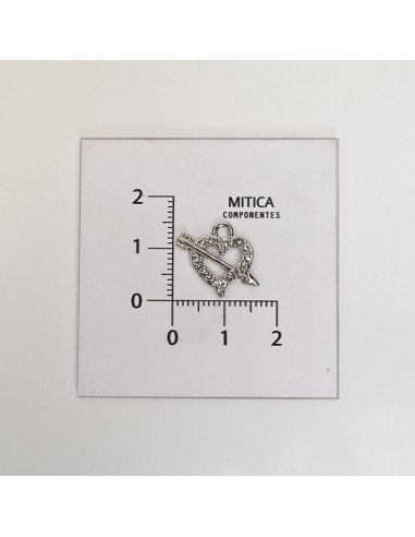 Corazón Con Strass Níquel Art.M7112[1...