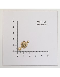 Corazón Con Strass Dorado...