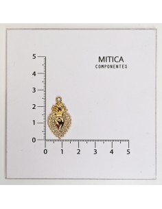 Corazón Dorado Con Strass...