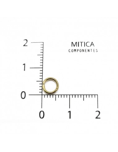Argolla redonda dorado 6x1 [100 g]